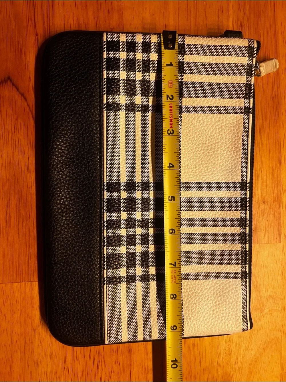 thirty-one Black and White Plaid Cosmetic Pouch